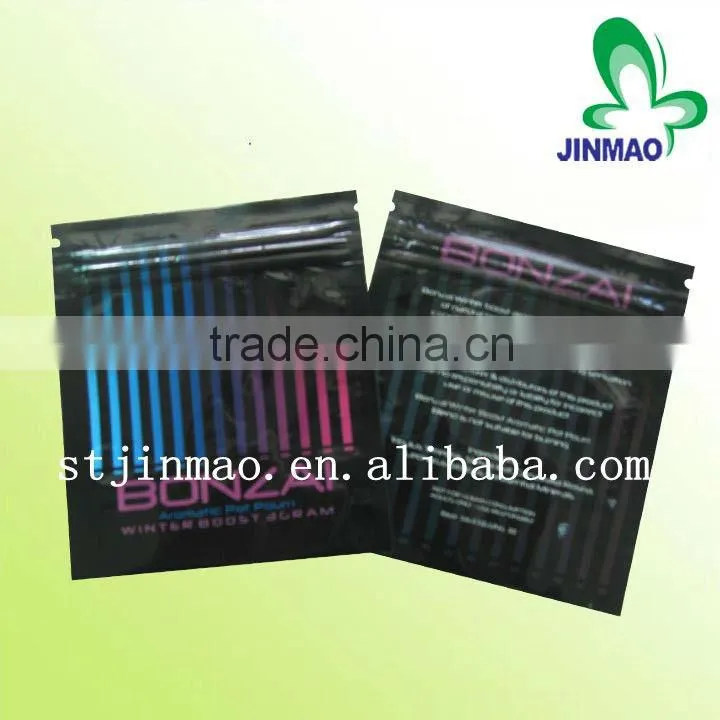 Small printing aluminum package colored Zip Lock bag