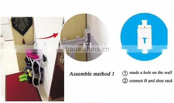 8 layer behind door plastic storage hanging shoe organizer