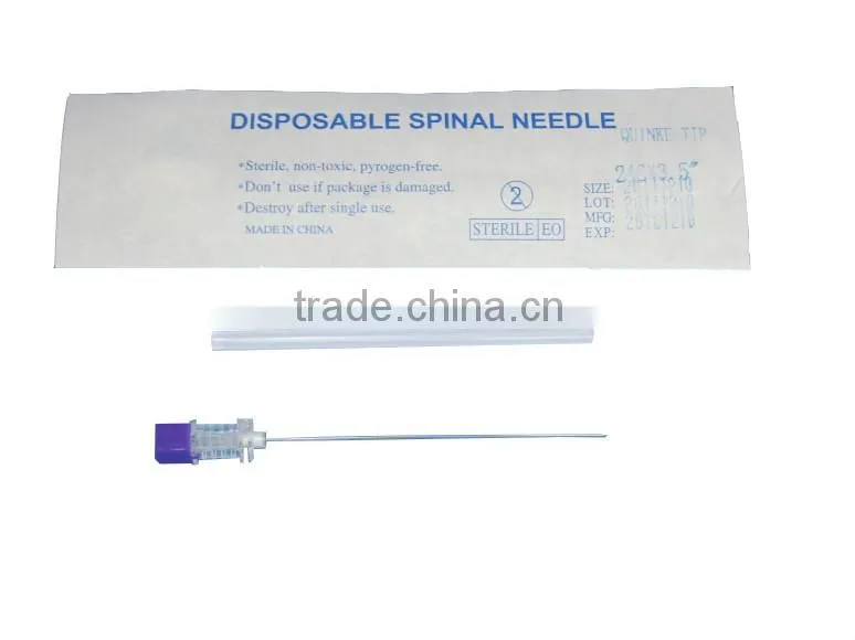 medical devices/spinal needle/qunicke chiba type and pencil point type spinal needle