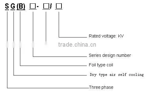 SG(B)10-H class three phase dry power transformer