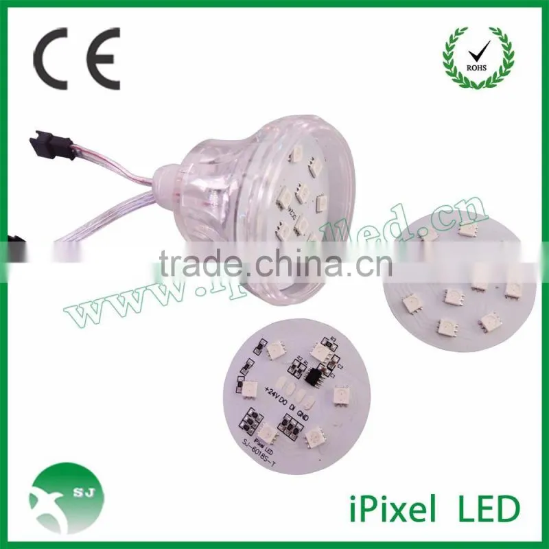 dc24v 18pcs 60mm cobochon cap amusement rgb led light