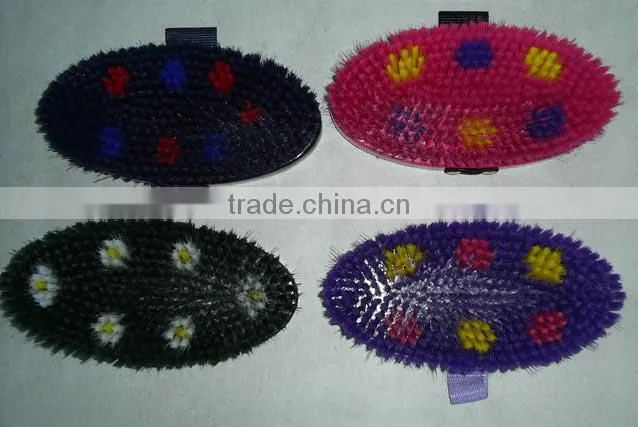Bamboo back body horse brush with pp bristles