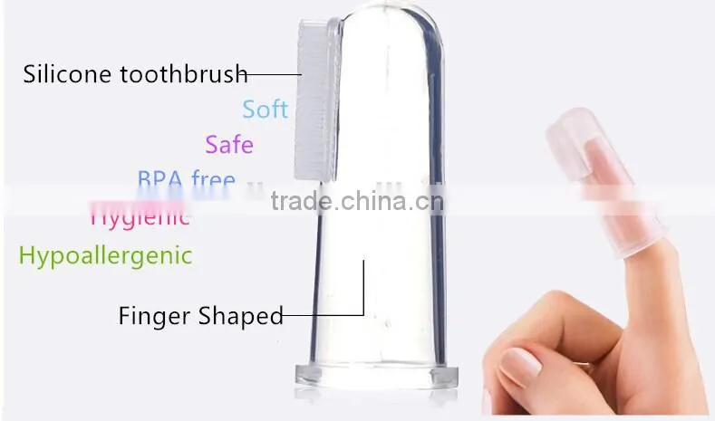 2017 Custom Toothbrush Tooth Brush With FDA/LFGB Silicone Baby Toothbrush