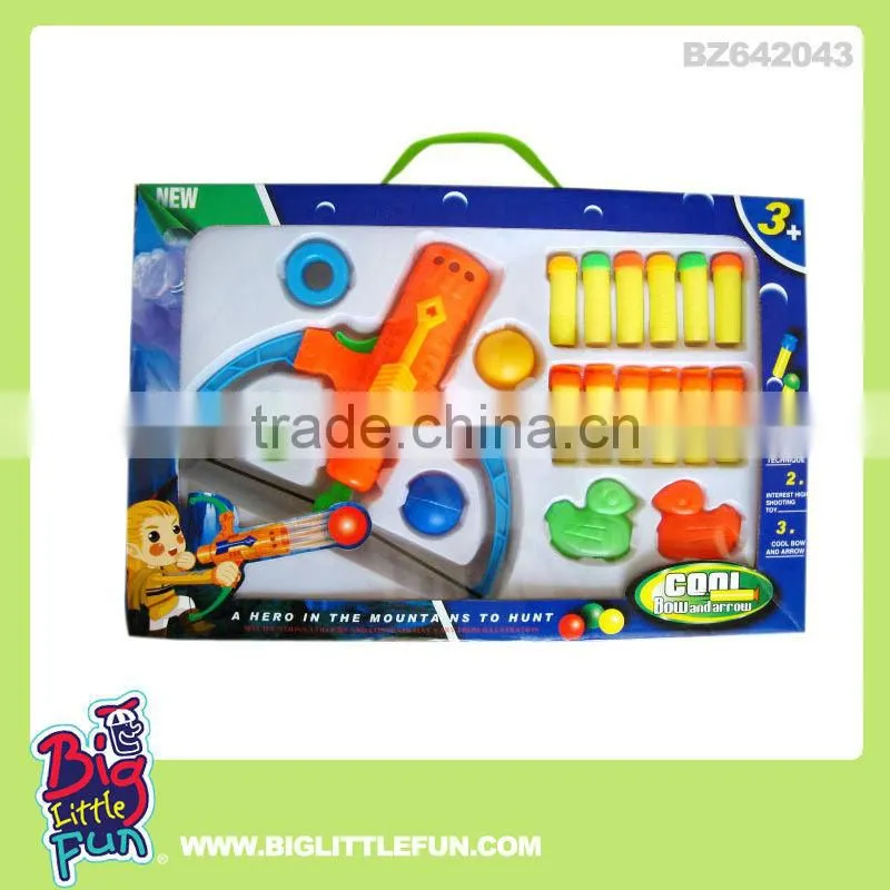 EVA soft bullet pingpong ball shooting bow arrow gun toy