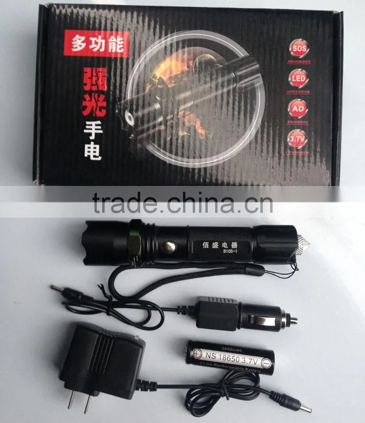 rechargeable zoom flashlight LED flashlight tactical flashlight led torches