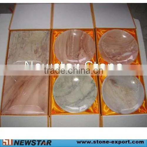 red granite apple ware dishes