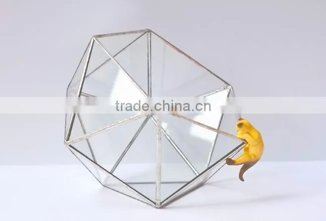 Home design clear glass terrarium succulent plants greenhouses