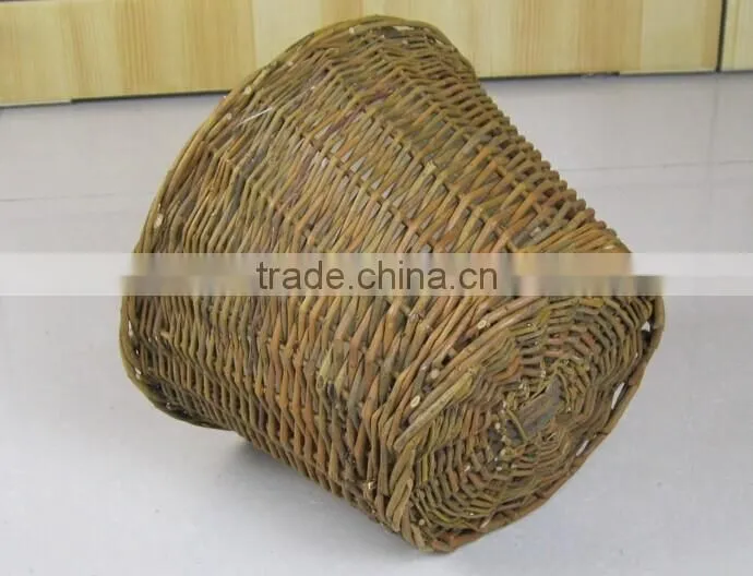 100%Handmade wicker flower plastic lined plant basket cheap flower plant pots