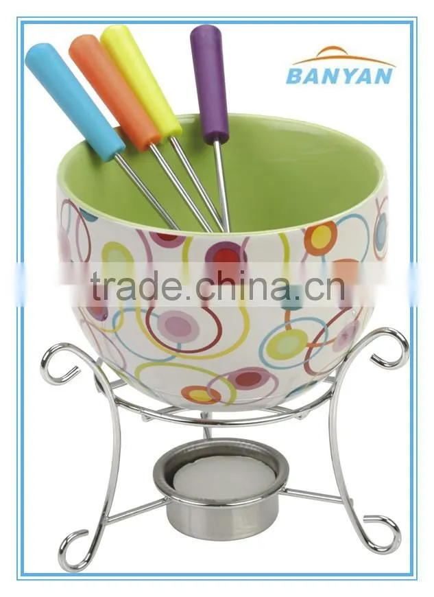mini fondue set, stainless steel fondue set, ceramic fondue set, cheese fondue set,