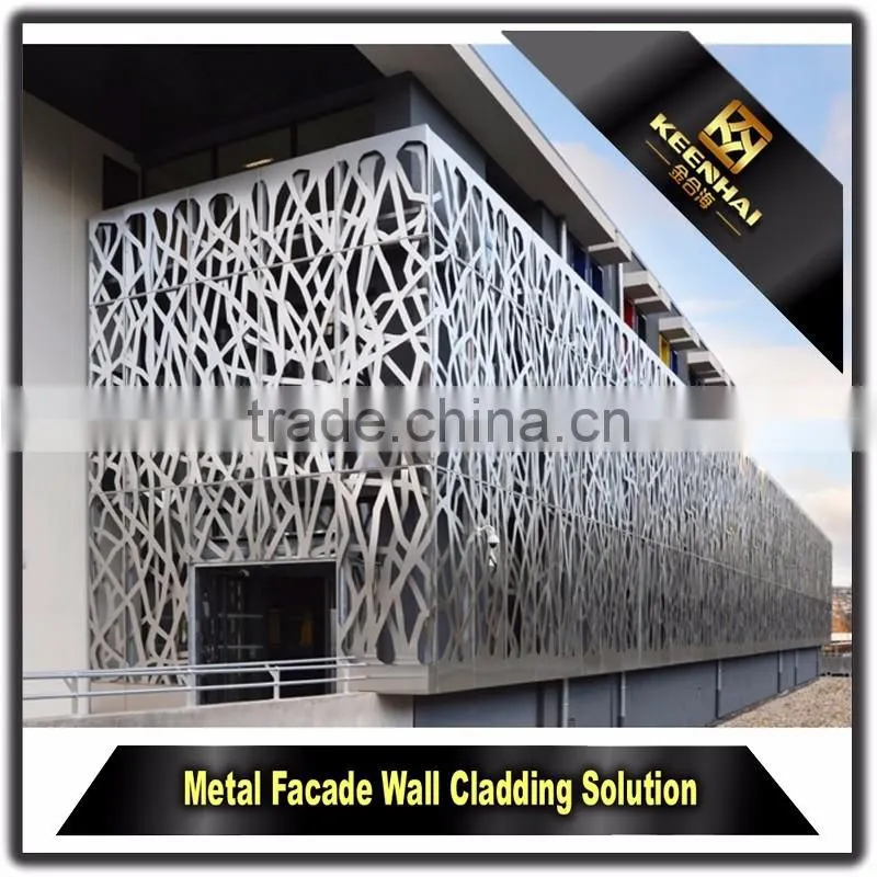 Architectural Laser Cutting Exterior Building Panels Aluminum Curtain Wall
