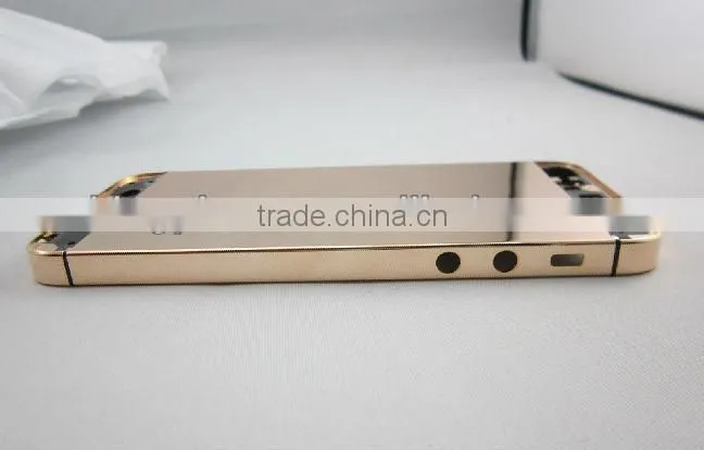Rose gold mirror finish bezel housing for iPhone 5S, from kingphone
