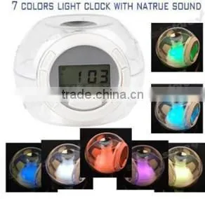 LCD clock with backlight / Temperature detection clock/music alarm clock