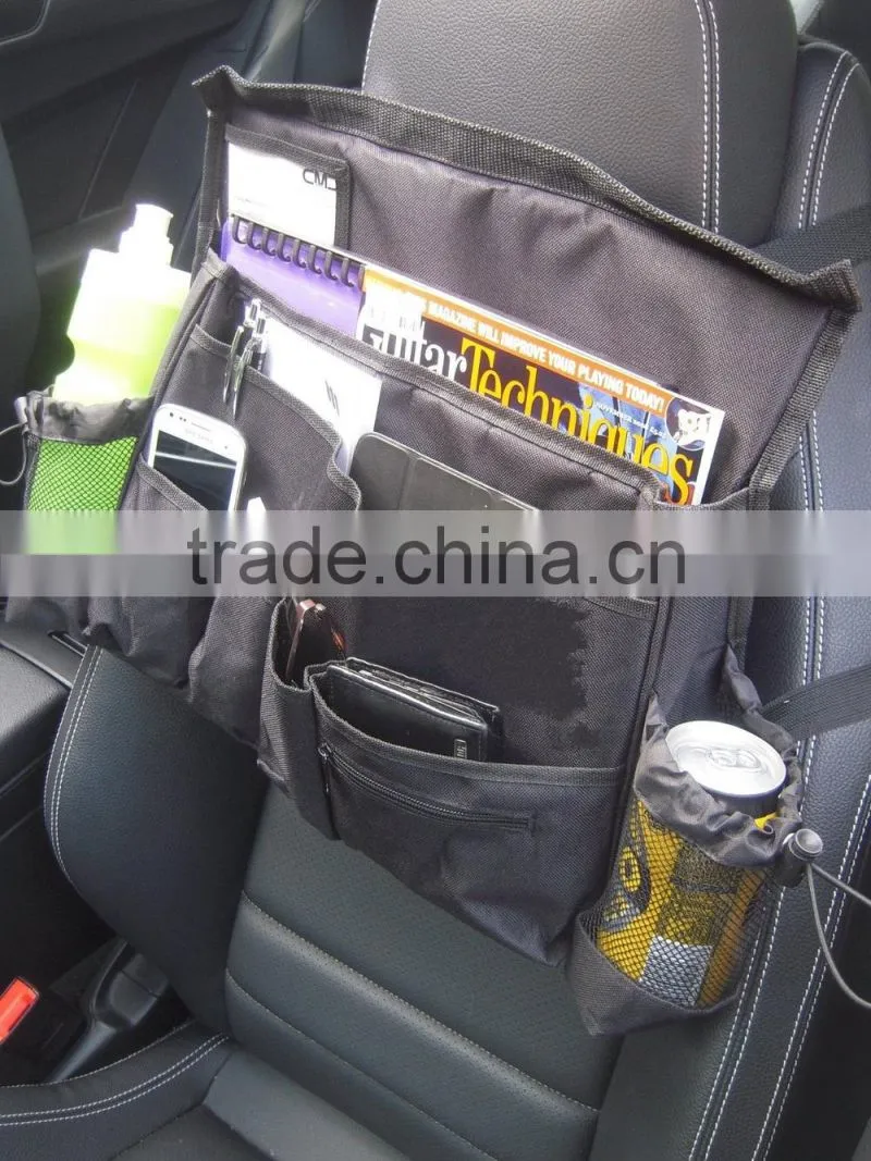 Car storage bag back seat tray car organizer