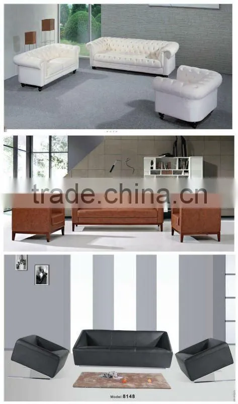 Brown leather single seat sofa