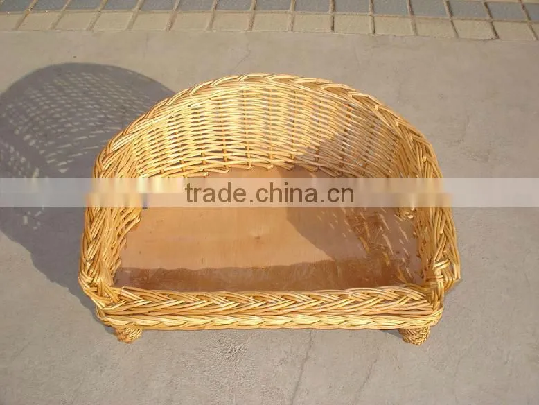wicker pet basket with liner