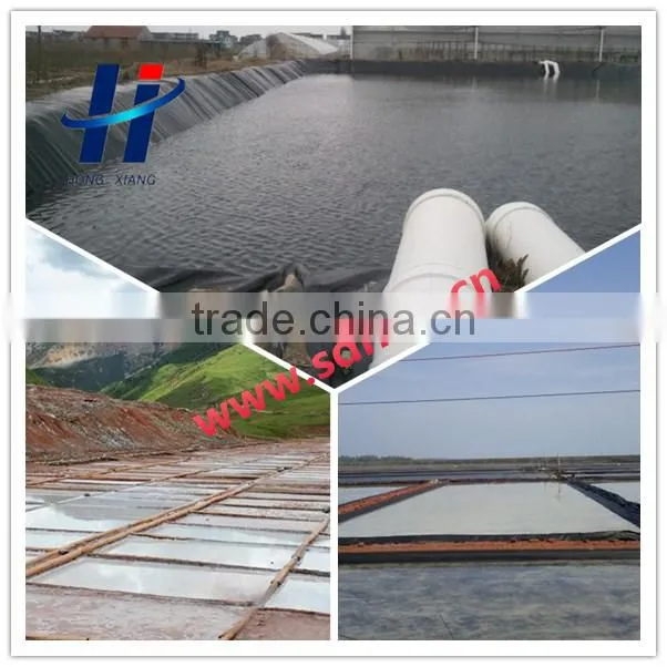 black smooth HDPE geomembrane