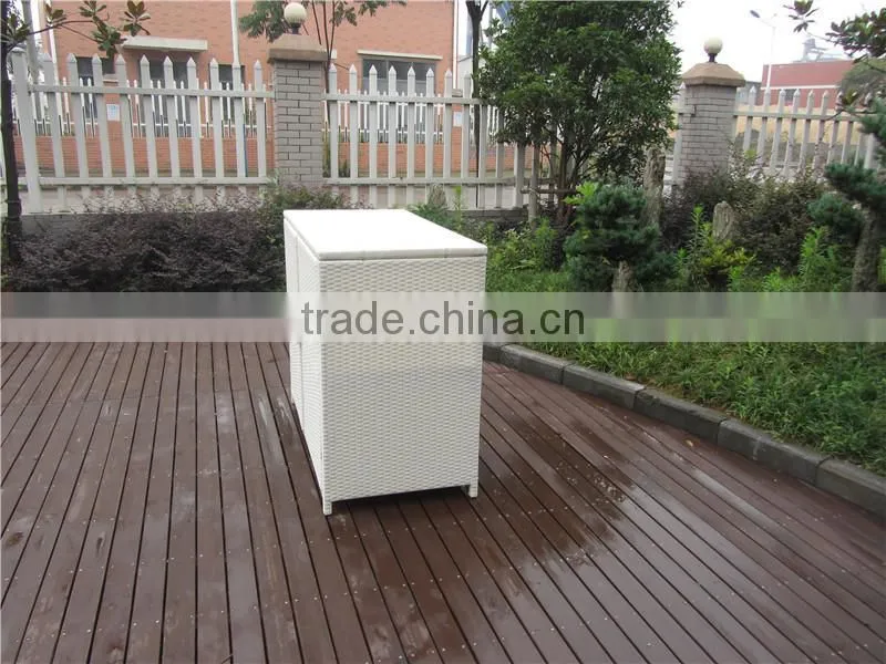 Two Trays Garden Outdoor Accessory Rattan Wicker Cabinet