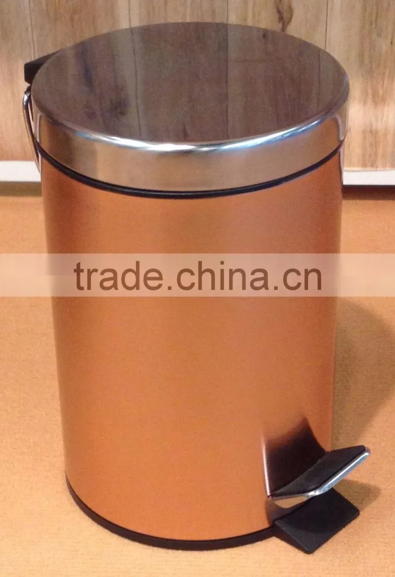 3L/5L/7L/12L Copper Color Pedal Bin