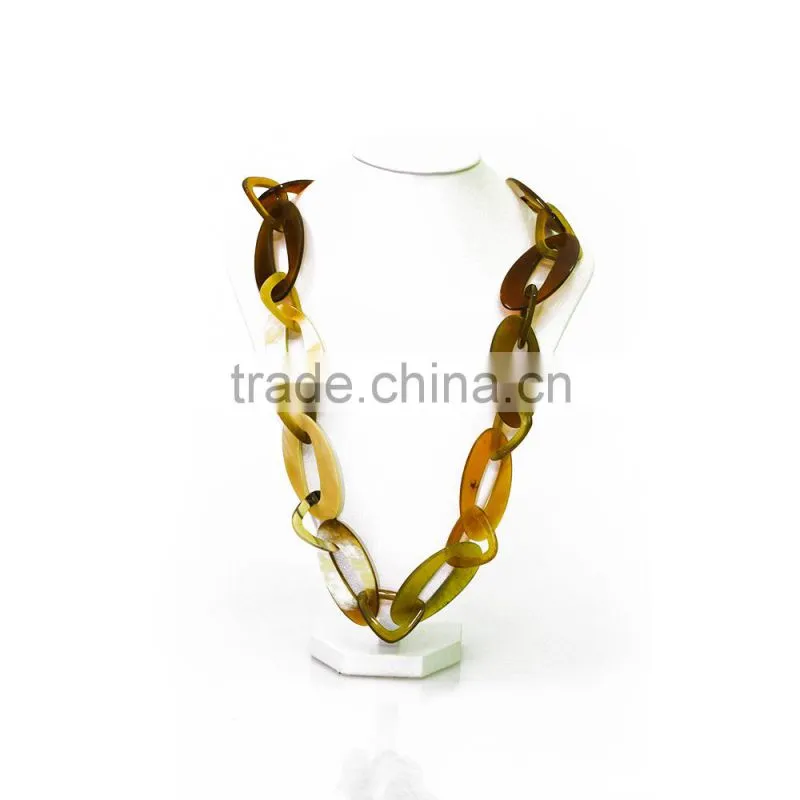 100% buffalo horn necklace/fashionablehorn jewelry made in Vietnam/natural and eco-friendly material