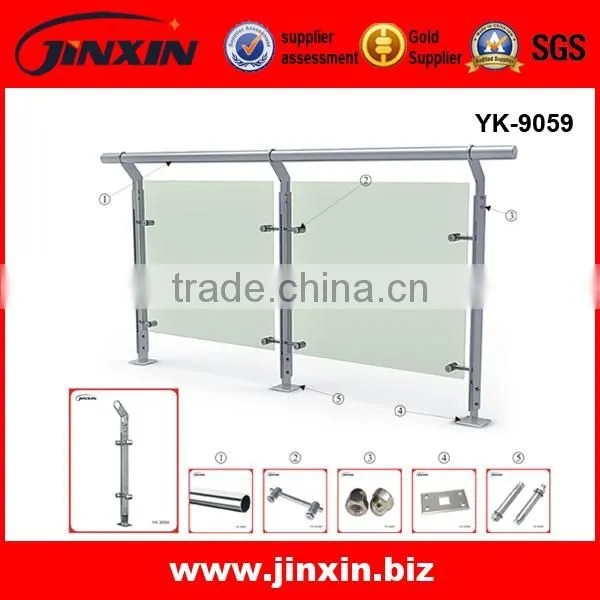 6-12mm Clear Tempered Glass For Stainless Steel Railing