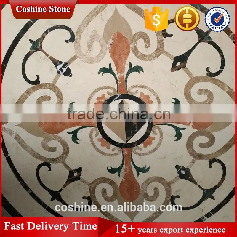 Nice quality waterjet marble pattern floor tile