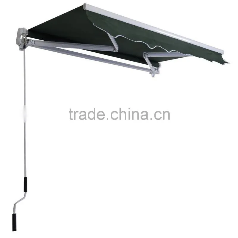 Patio 2x1.5m Blue Aluminium Retractable Side Awning