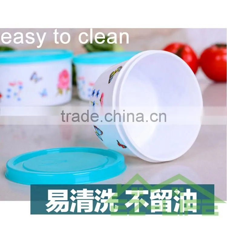 BPA free microwave safe food grade plastic kitchen food storage containers 3 pcs/set
