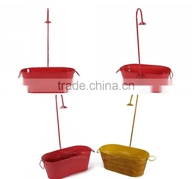 17 inch decorative metal planters galvanized pots for plants zinc plant pot