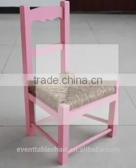 beautiful solid wood chair with ratten weave for children
