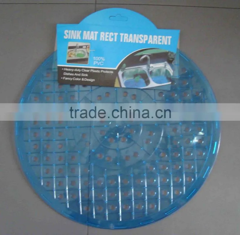 Promotional round shape plastic kitchen anti-slip sink mat