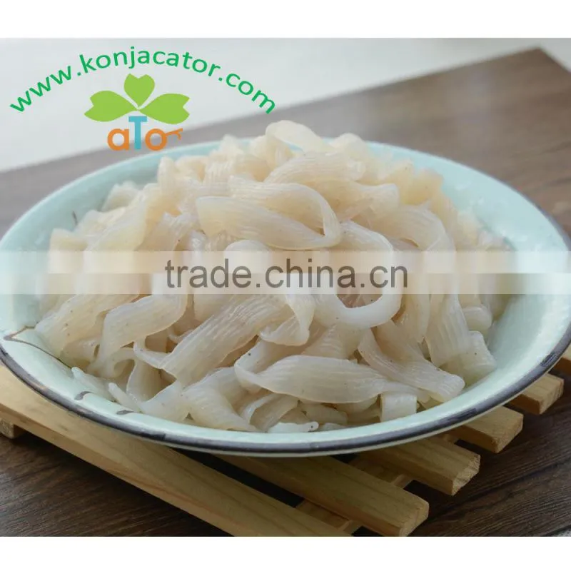 Glucomannan fiber noodles, konjac shirataki pasta high in water-soluble dietary fiber