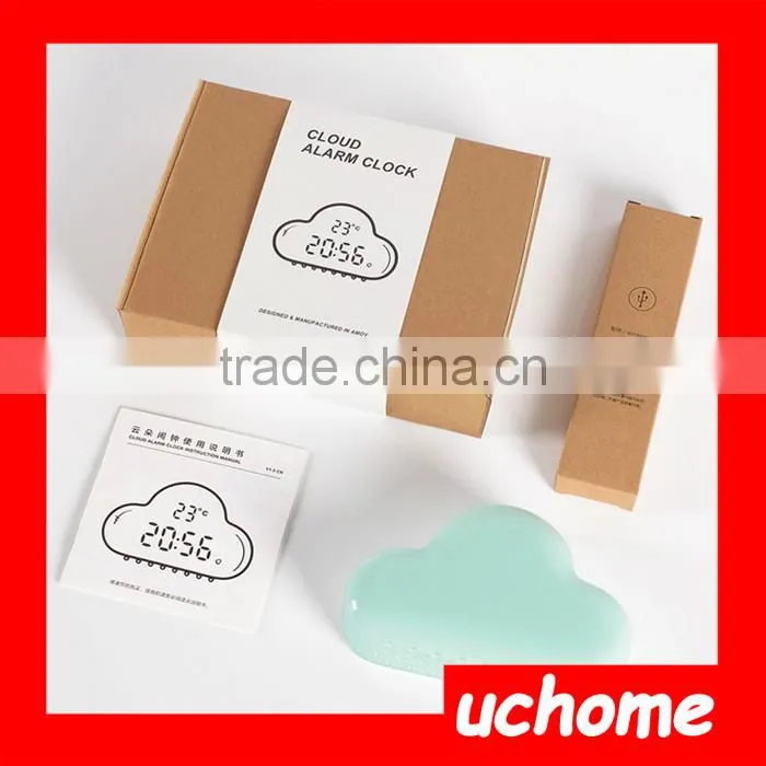 UCHOME Cloud Shape Alarm Clock/Colour Changing Light Nature Sound Alarm Clock,Table Alarm clock,Digital Clock