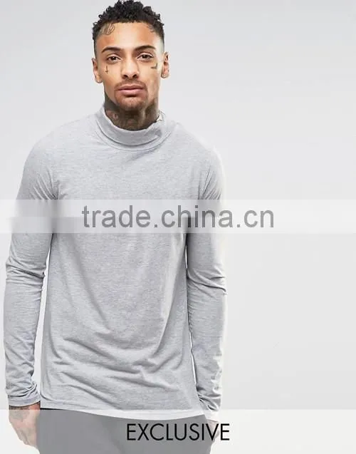 Long sleeve casual street top wear, OEM cheap blank sports golf gym t-shirt men wholesale