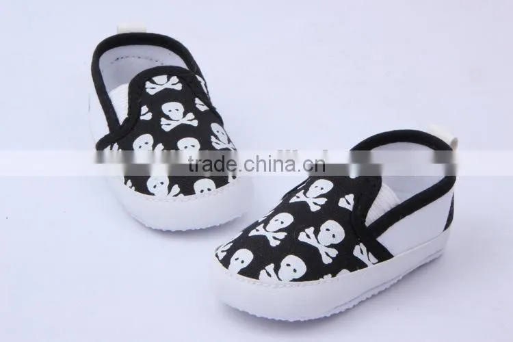 boys and girls blue skull cotton baby canvas shoes Halloween days shoes