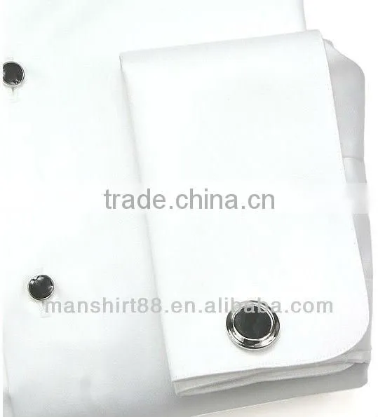 2017 Elegant design wing collar French cuff white tuxedo dress shirt