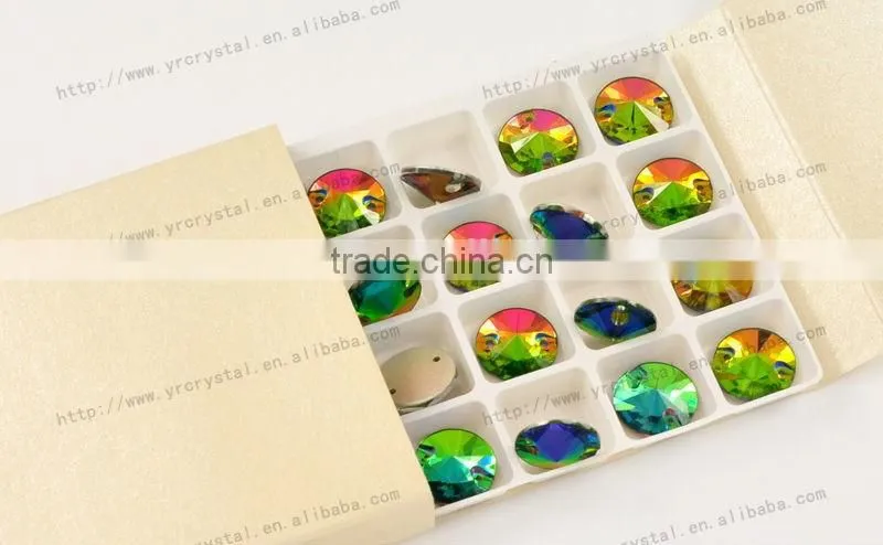 rivoli 18 mm flat back sew on stones beads for wedding dress