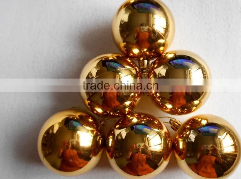 Christmas bulbs in plastic tube