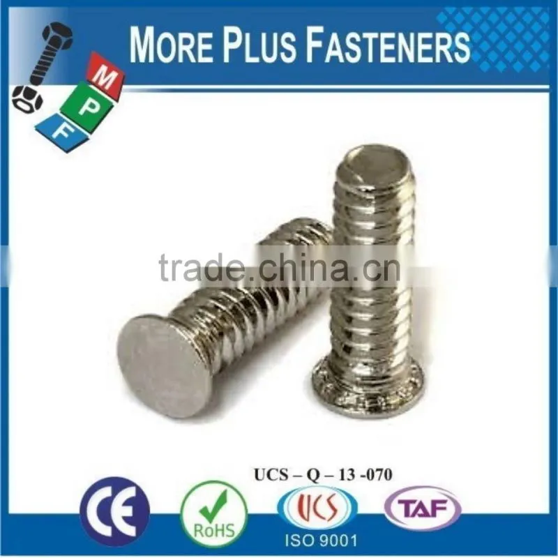 Made in Taiwan Stainless Steel Flush Head Non Flush Head Self Clinching Metric Threaded Stud