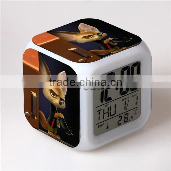 Top selling LED Alarm Clock,Digital desk clock,Zootopia Cartoon Clock for Kids