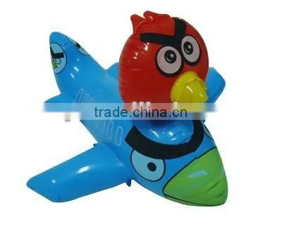 Cheap and fine quality pvc inflatable airplane shape pvc kids toy,promotion cartoon toys
