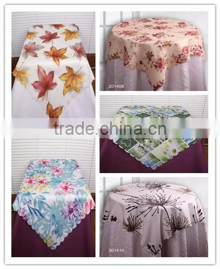36" square hot sale polyester printed wedding table cloth