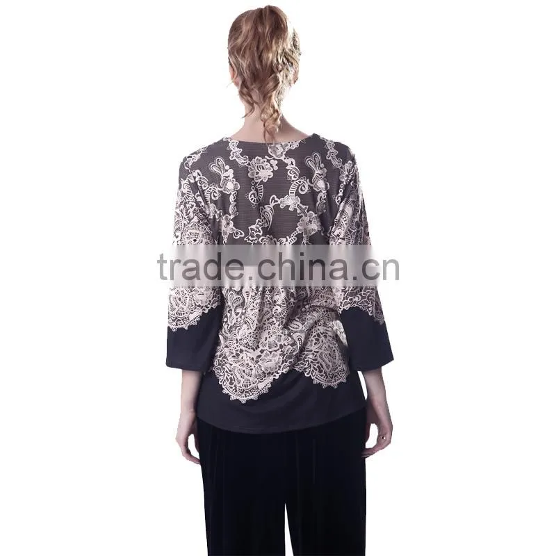 Cheap Women 2pcs Velvet Suit Satin Pullover Long-sleeved Striped T-shirt + Pants