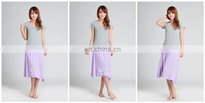 Ladies' Bamboo Knee Length Knitting Silky Soft Skirt Green Material New Tech.