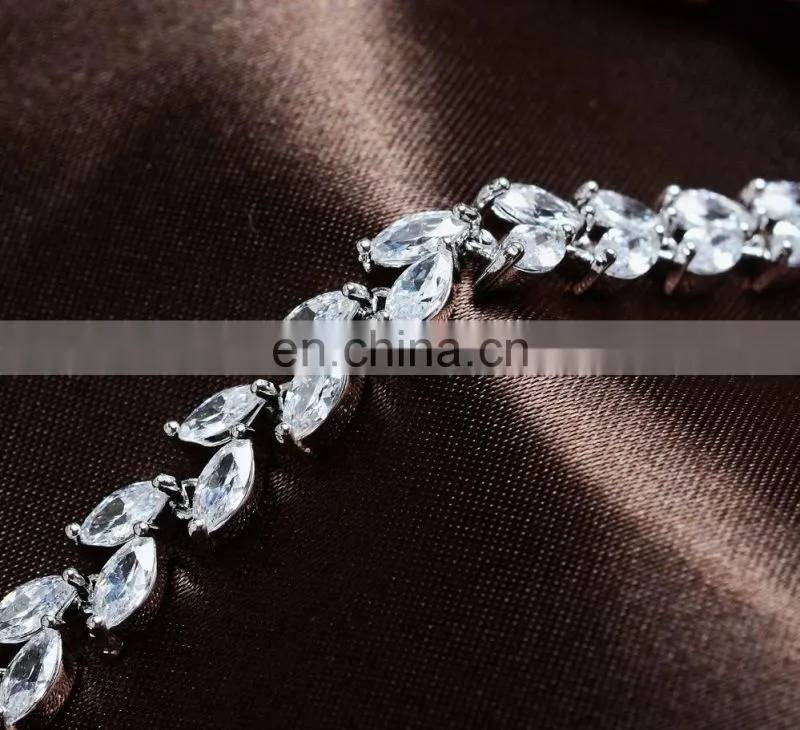 Silver Jewelry Zirconia Bracelet Sparkly Silver Bridesmaid Bracelet Wedding Jewelry