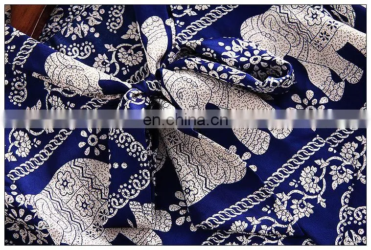 High quality ladies front short and back long tunic dress, print taffeta petite dress