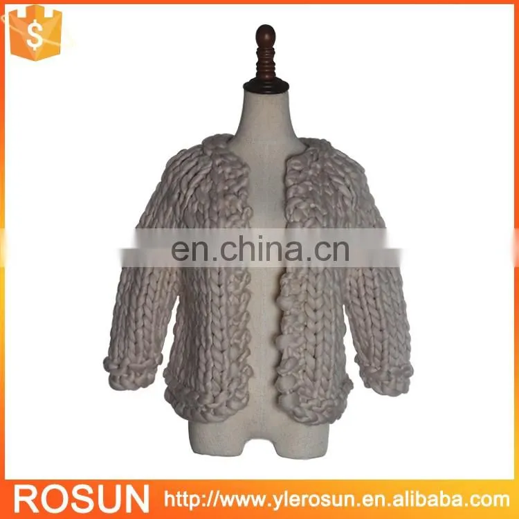 Supplier Soft 100% Wool Handmade Sweater for Babies