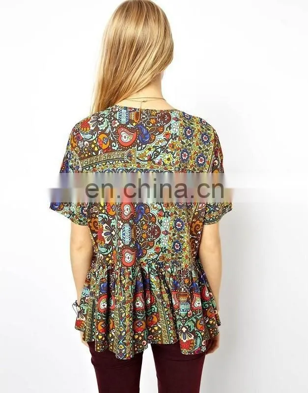 OEM customized China supplier factory direct sell fashion modern chiffon blouse
