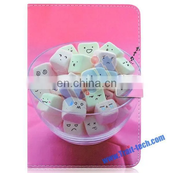 Factory Sales Cute Pattern for iPad Mini 2/3 Leather case