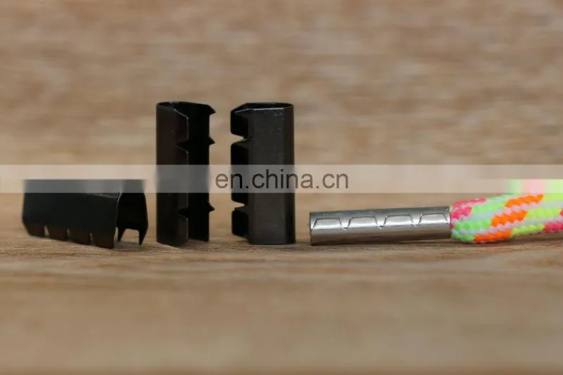 metal crimp for belt/ metal cord end for shoelace/ metal shoelace tips for belt