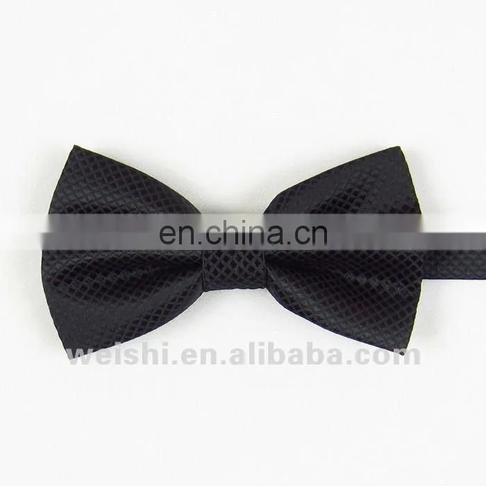 Men cheap elegant solid mum yarn dyed polyester bow ties